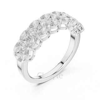Nature Inspired Marquise Diamond Band Ring