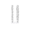 Marquise & Round Diamond Hoop Earrings – Lab-Grown & Moissanite Options | S925, 10k, 14k Gold