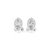 Marquise Cut Diamond Stud Earrings – Bezel Set in Silver & Gold