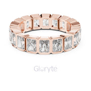 Radiant Cut Diamond Bezel-Set Eternity Band