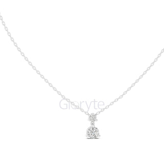 Two Stone Diamond Pendant Necklace