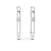 Minimalist Solitaire Hoop Earrings – Lab-Grown Diamond / Moissanite | S925, 10K, 14K Gold
