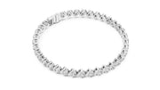 Wave-Design Diamond Tennis Bracelet 2.90mm