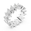 Marquise Cut Diamond Eternity Band in Sterling Silver, 10k & 14k Gold