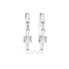 Minimalist Baguette Moissanite Hoop Earrings – Dainty Gold & Silver Hoops