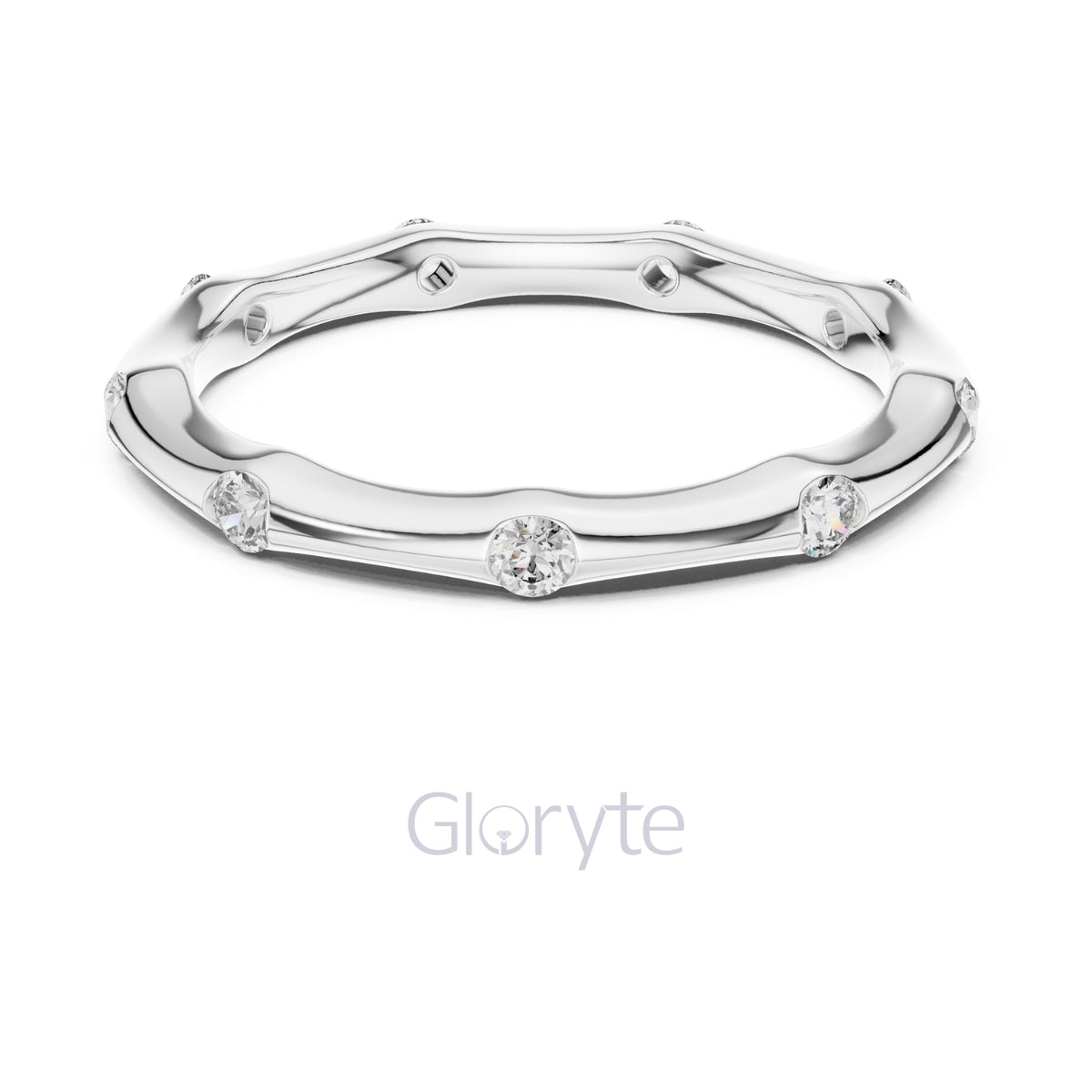 Bezel Set Diamond Stackable Ring