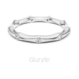 Bezel Set Diamond Stackable Ring