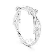 Nature-Inspired Vine Diamond Band