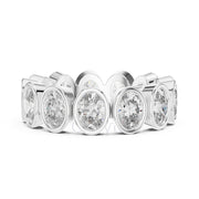 Oval Diamond Bezel-Set Eternity Band