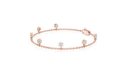 Floating Round Cut Diamond Bracelet