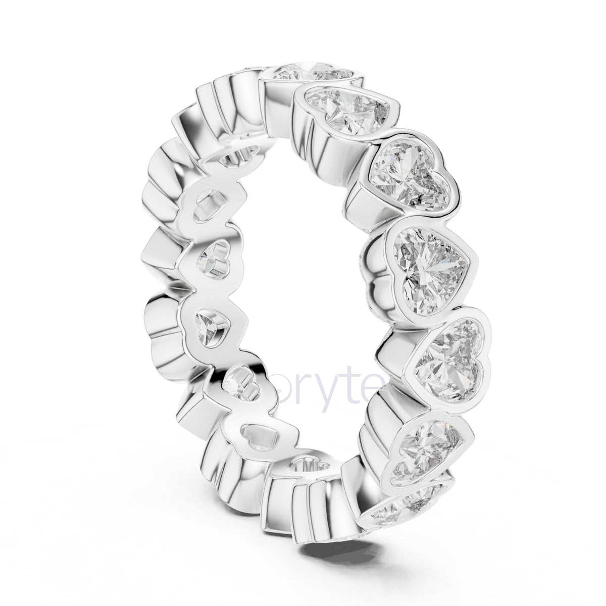 Heart Cut Diamond Eternity Band