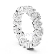 Heart Cut Diamond Eternity Band