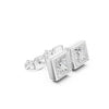 Princess Cut Diamond Stud Earrings – Bezel Set in Silver, 10K & 14K Gold