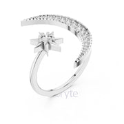 Moon & Star Diamond Ring