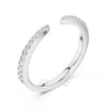 Open Pavé Diamond Band | Lab-Grown & Moissanite | 925 Silver, 10K, 14K Gold