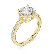 Diamond Solitaire Ring with Side Accents
