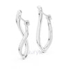 Twist Hoop Diamond Earrings with Modern Wave