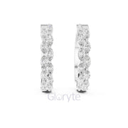 Marquise Illusion Hoop Earrings