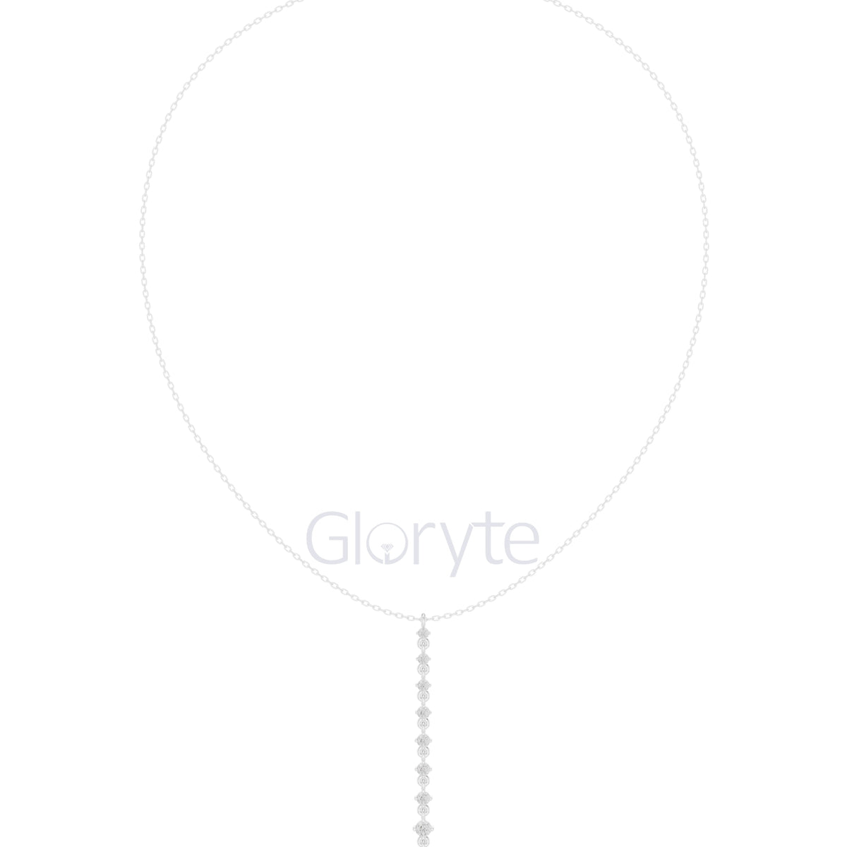 Diamond Vertical Bar Pendant Necklace