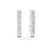 Classic Round Cut Diamond Hoop Earrings