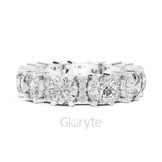 Bold Round & Petite Accent Diamond Eternity Band