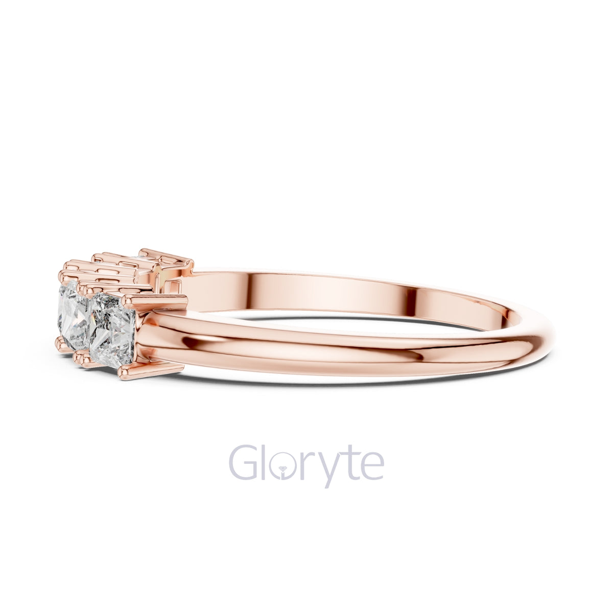 Princess Cut Five Stone Diamond Eternity Band Ring