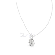 Round Halo Diamond Pendant Necklace