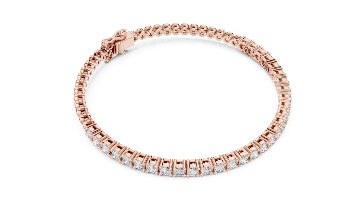 Round Cut Diamond Half Tennis Bracelet 2.50mm