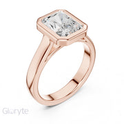 Bezel Set Diamond Solitaire Ring | Modern Elegance