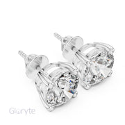 Classic Round Cut Diamond Stud Earrings