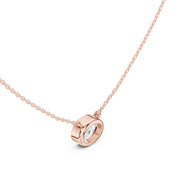 2.50 Carat East-West Diamond Solitaire Pendant – Oval & Marquise Shape