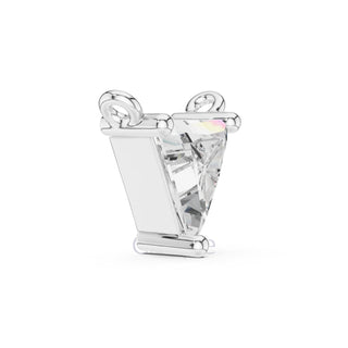 Triangle Solitaire Diamond Pendant Necklace