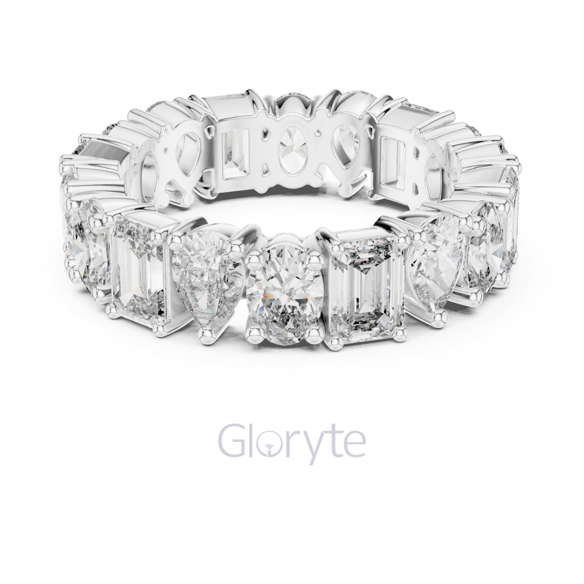 Emerald, Pear & Oval Cut Diamond Eternity Band – Full Circle Brilliance