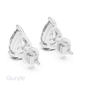 Pear Cut Diamond Solitaire Earrings