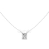 Radiant Bezel Diamond Pendant Necklace (1.50 CT)