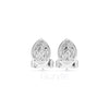 Pear Cut Diamond Stud Earrings | Teardrop Bezel Studs in 925 Silver, 14K & 18K Gold