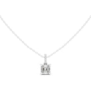 Diamond Solitaire Bezel Pendant Necklace (1.50ct) with Chain