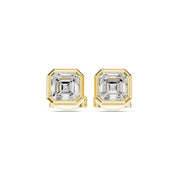 Elegant Bezel Diamond Stud Earrings | 2.50 Carat Total Weight