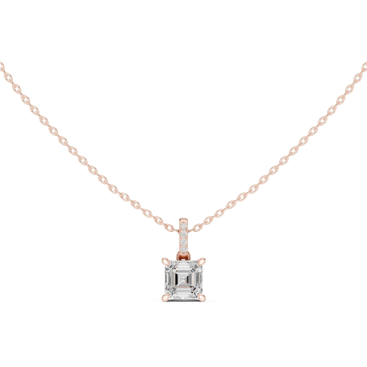Diamond Solitaire Bezel Pendant Necklace (1.50ct) with Chain