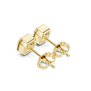 Elegant Bezel Diamond Stud Earrings