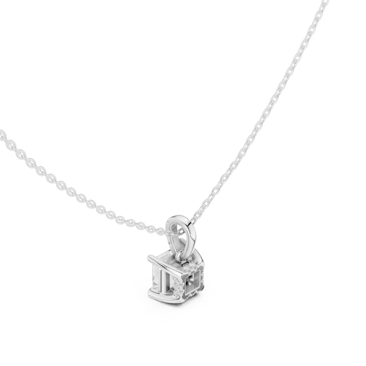 Diamond Solitaire Bezel Pendant Necklace (1.50ct) with Chain