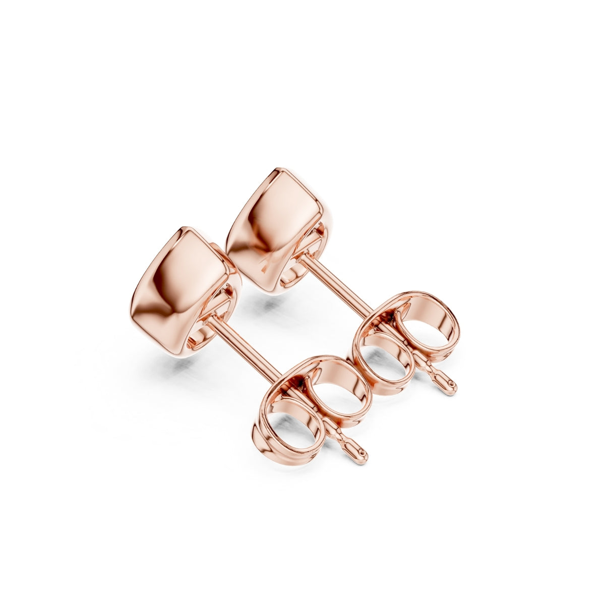 Elegant Bezel Diamond Stud Earrings