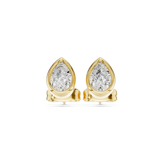 Elegant Bezel Diamond Stud Earrings