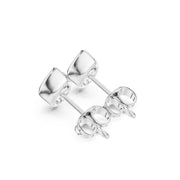 Elegant Bezel Diamond Stud Earrings | 2.50 Carat Total Weight