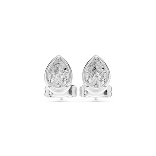 Elegant Bezel Diamond Stud Earrings