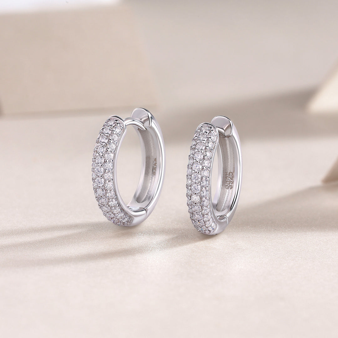 Corner Star Diamond Set Moissanite Silver Earrings Luxury Fashion Diamond Earrings Stud Earrings