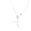 Interlocking Circle Drop Diamond Necklace