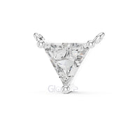 Triangle Solitaire Diamond Pendant Necklace