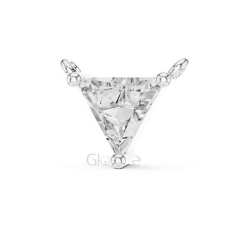Triangle Solitaire Diamond Pendant Necklace