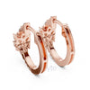 Pear & Round Diamond Hoop Earrings | Lab-Grown & Moissanite | Silver or Gold